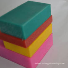 Hoja de 0.92-0.98g / cm3 Density Green Pink Yellow Red PE